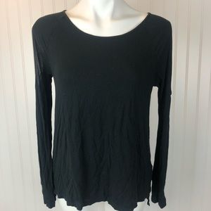 AEO Black Cold Shoulder Long Sleeve